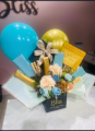 Picture of Elegant Gift Box Filled With Assorted Chocolates, Dryfruits, Artificial Flowers With Foil Balloons